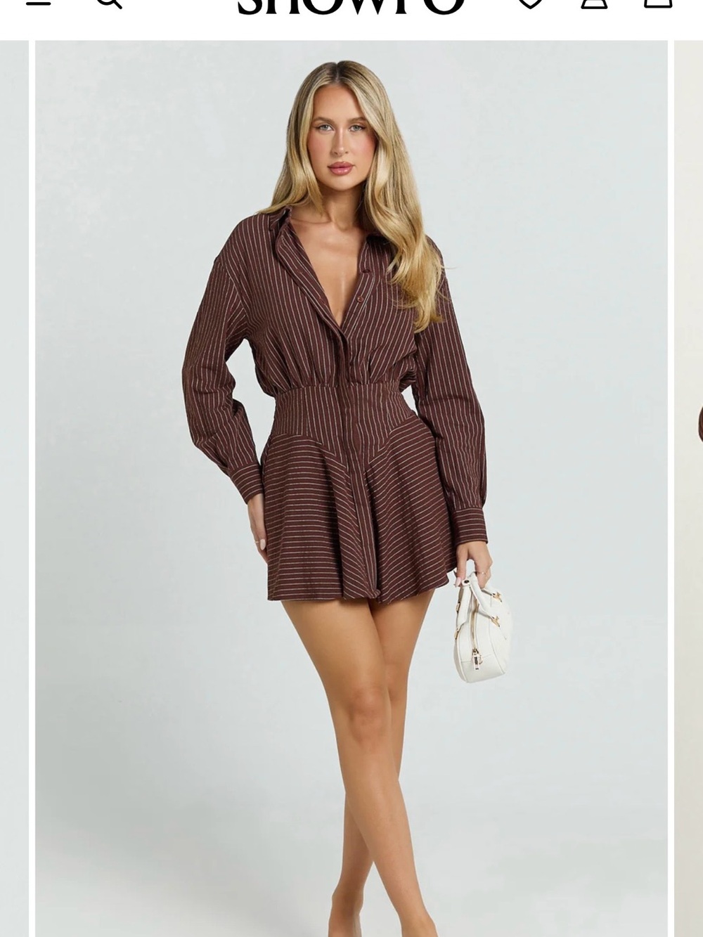 Showpo- Whitney Mini Dress Brown